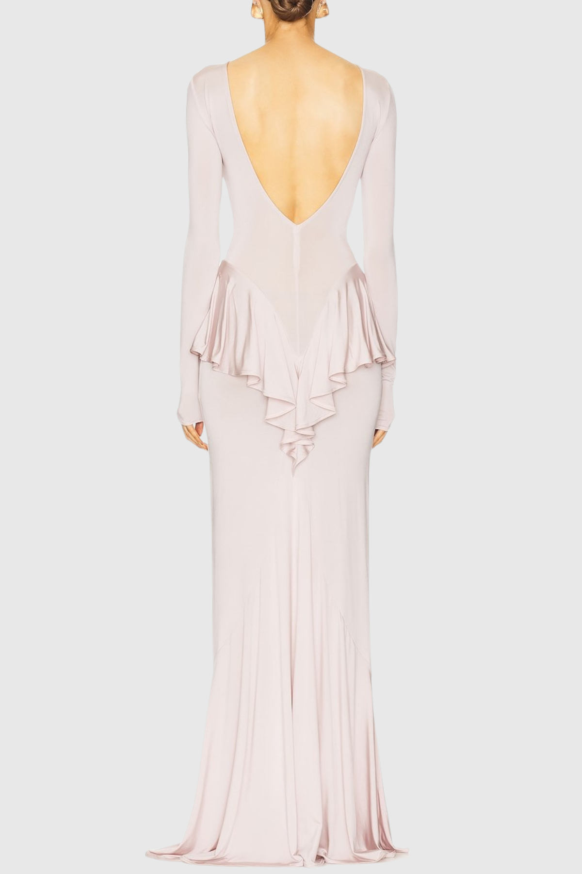 Adhara Ruffle Split Maxi Dress - Pink