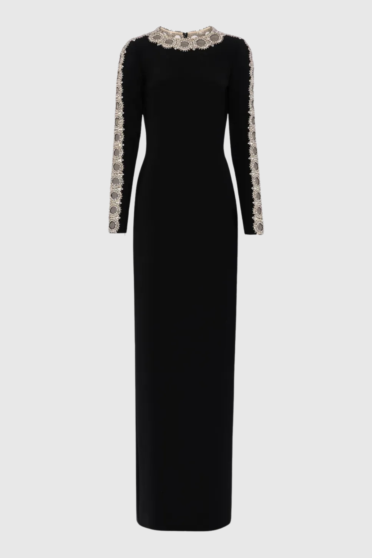 Adonis Crystal Embellished Maxi Dress - Black