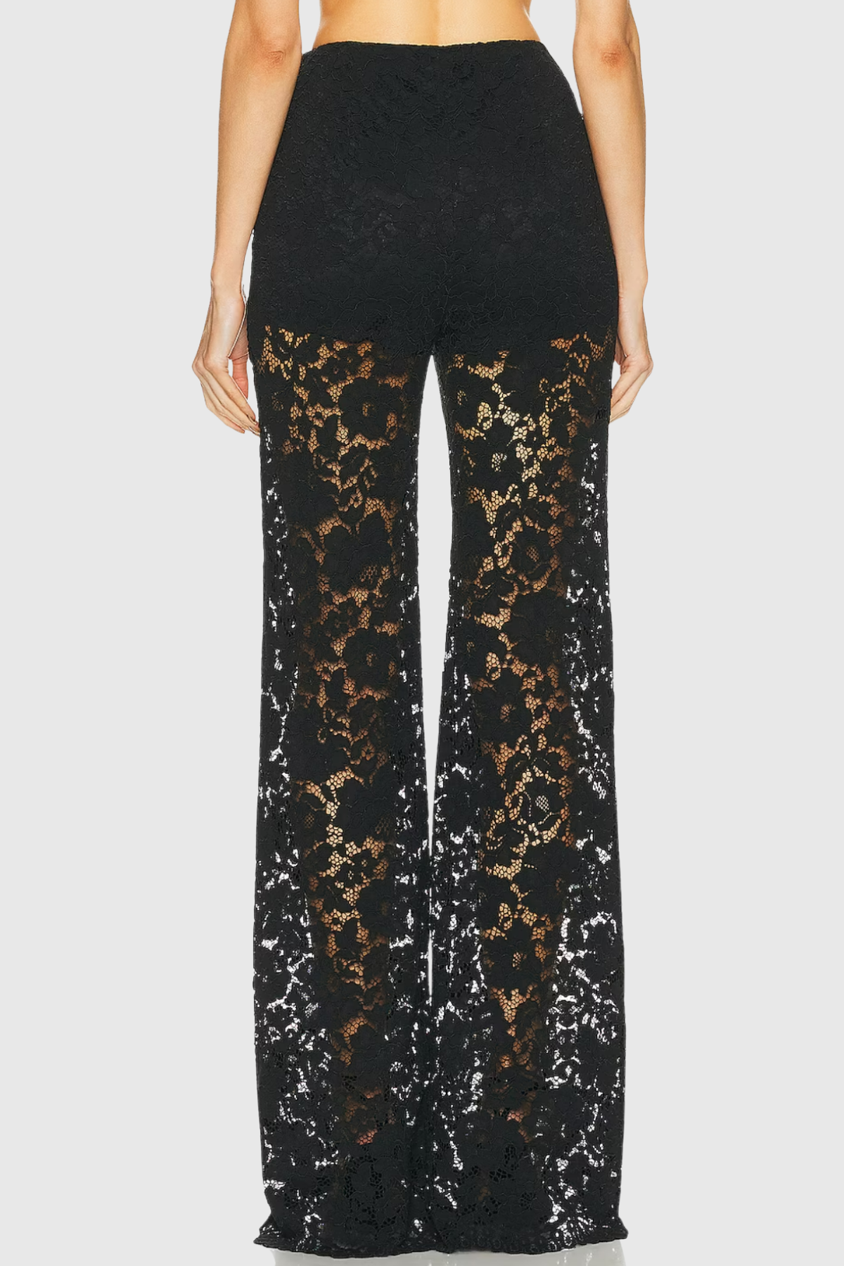Albany Floral Lace Blazer & Pants Set - Black