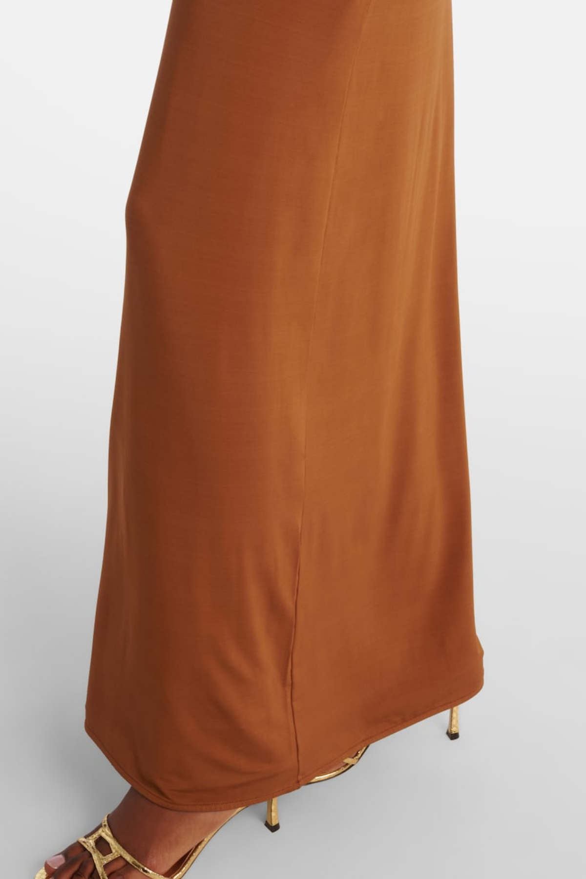 Alerica Sleeveless Backless Draped Maxi Dress - Brown