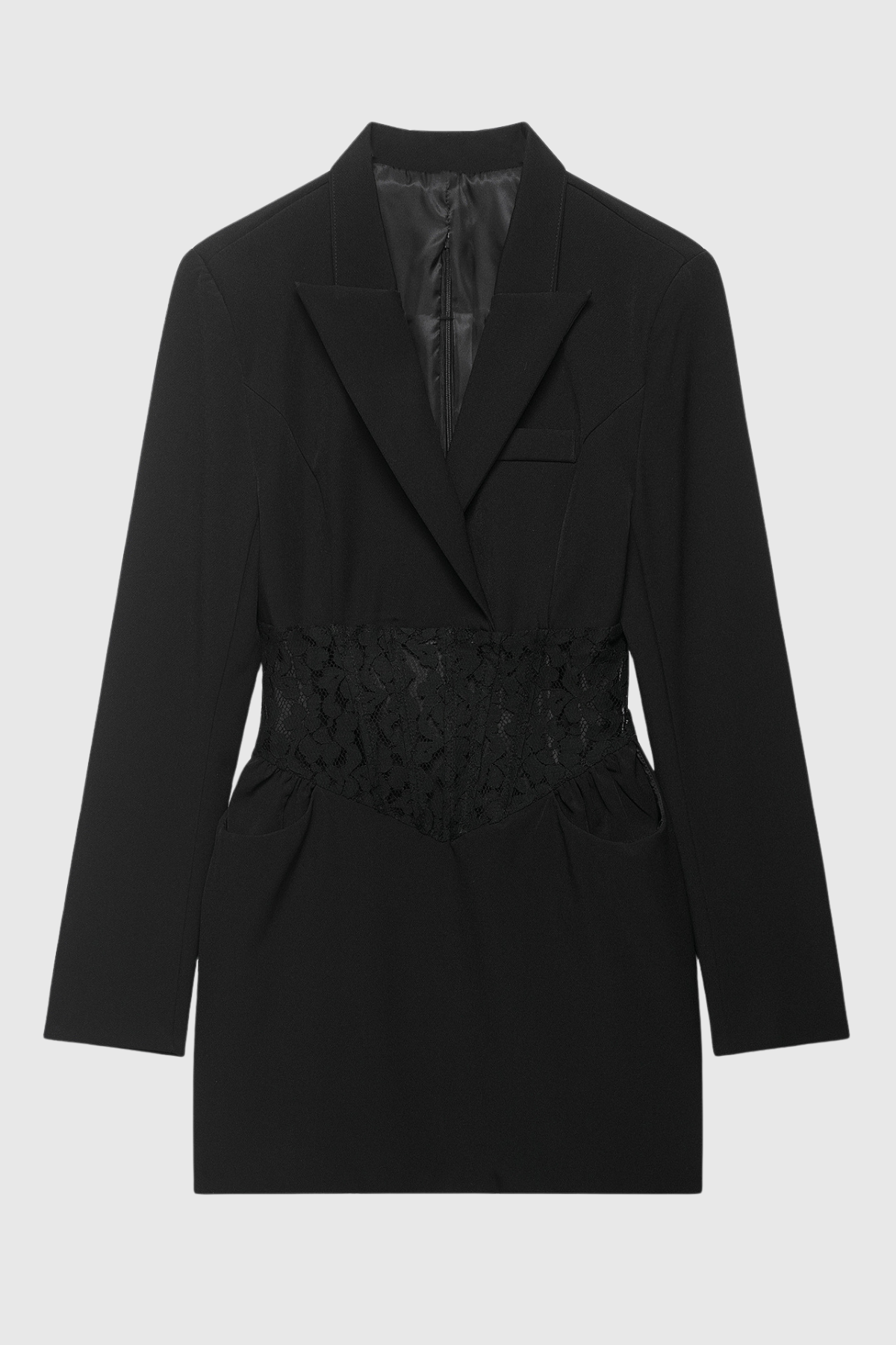 Amabel Lace Corset Blazer - Black