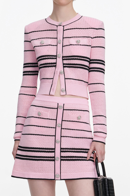 Amalia Stripe Knit Cardigan
