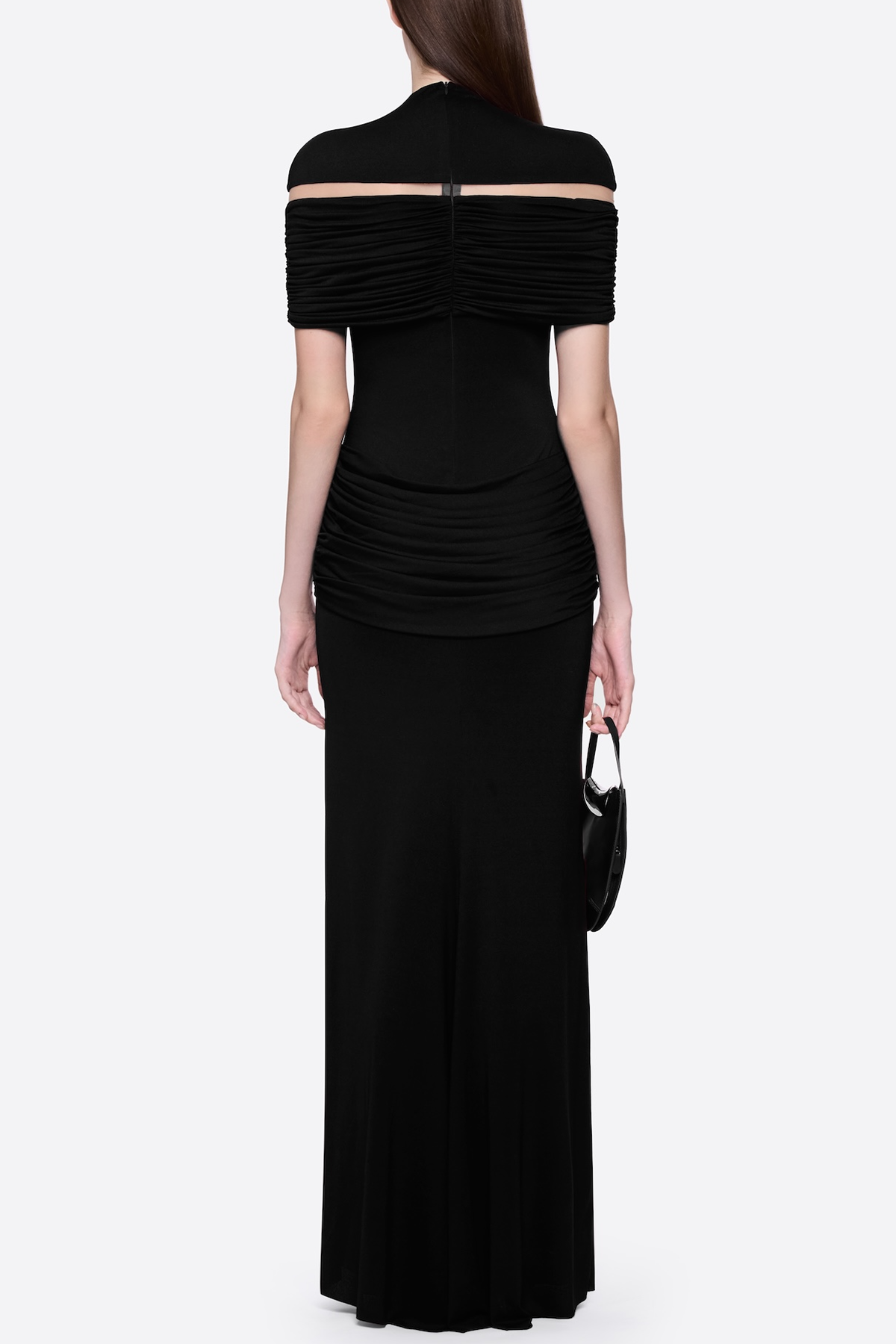 Amoda Cutout Ruched Maxi Dress - Black