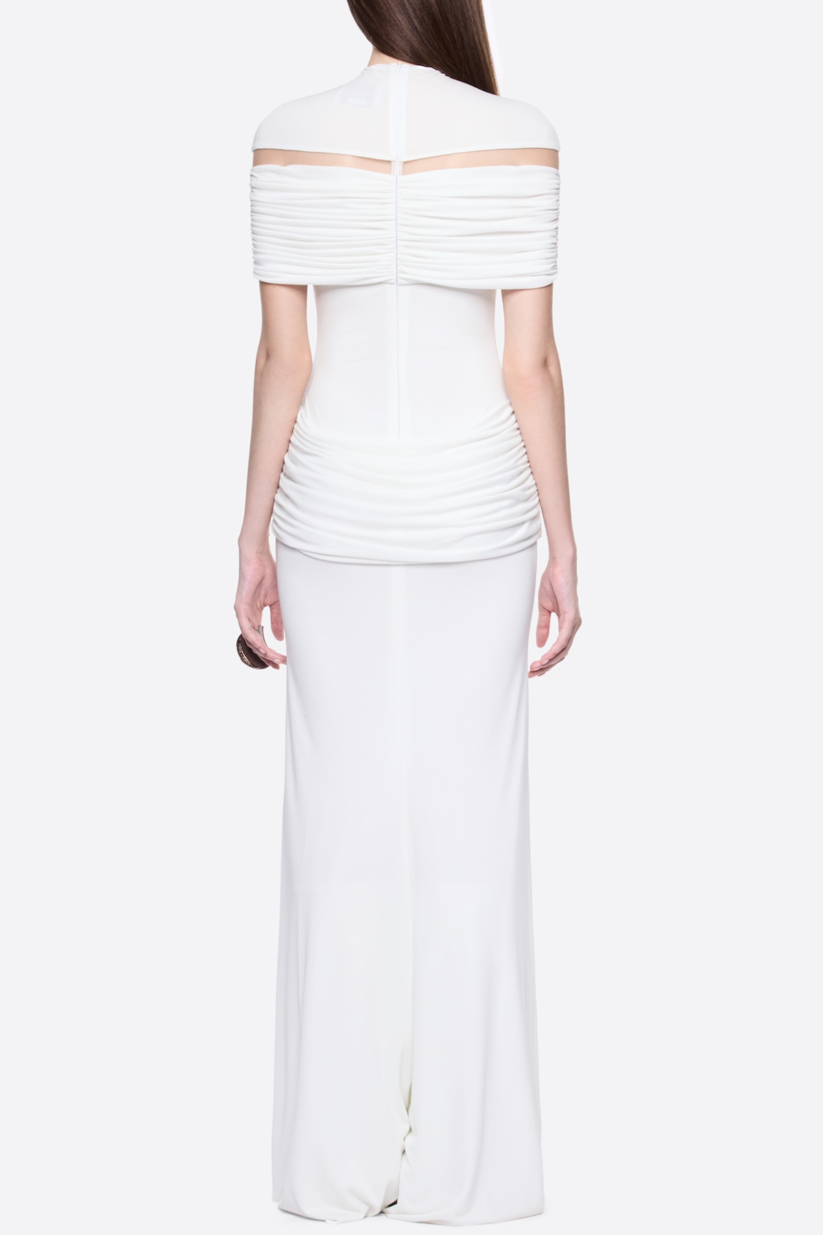 Amoda Cutout Ruched Maxi Dress - White