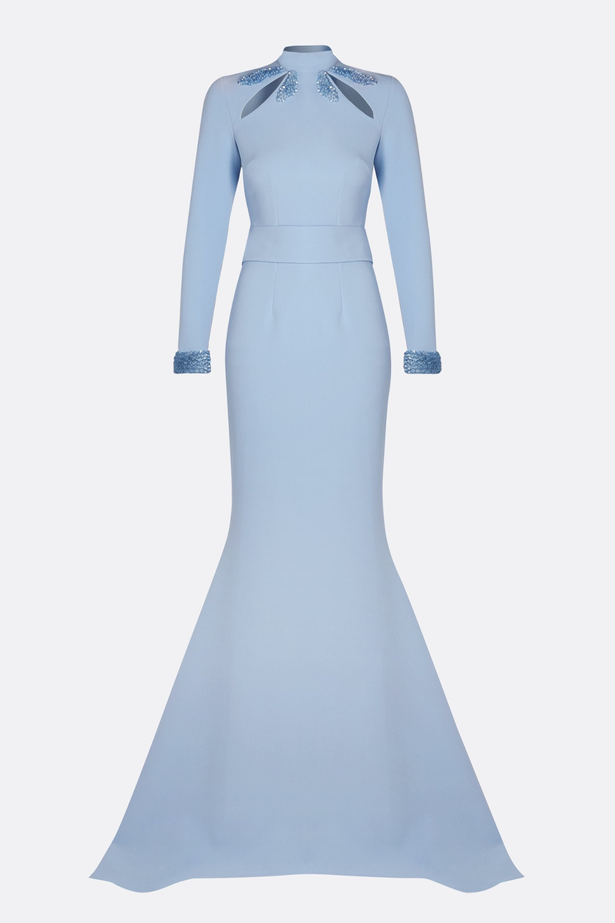 Anise Sequin Embellished Cutout Mermaid Maxi Dress - Blue