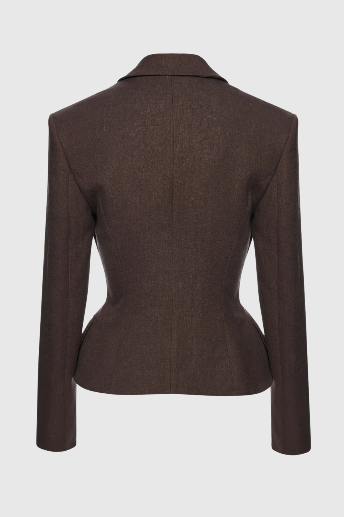 Annaka Peplum Blazer - Brown