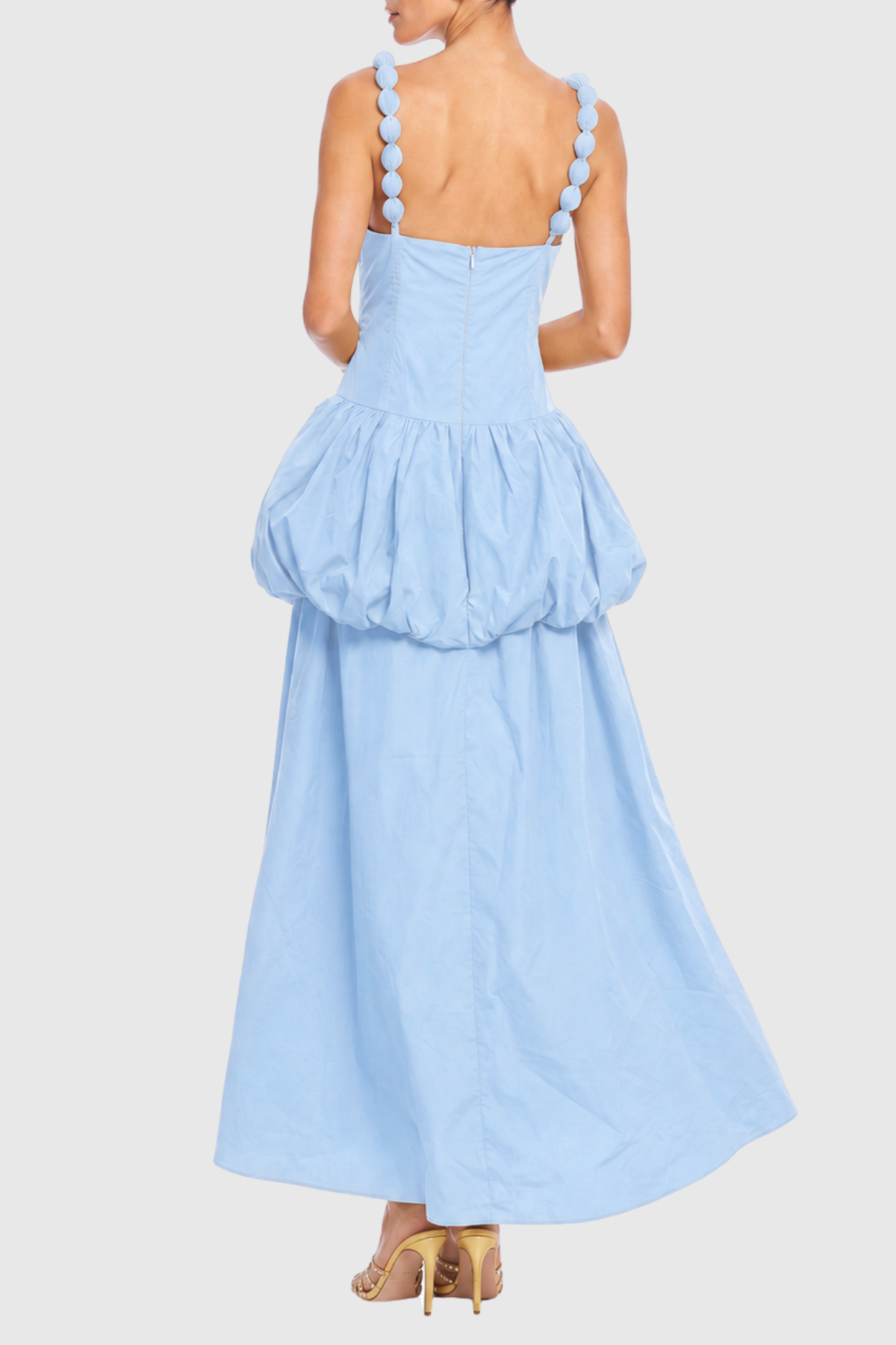 Antigoa Puffy Maxi Dress - Blue