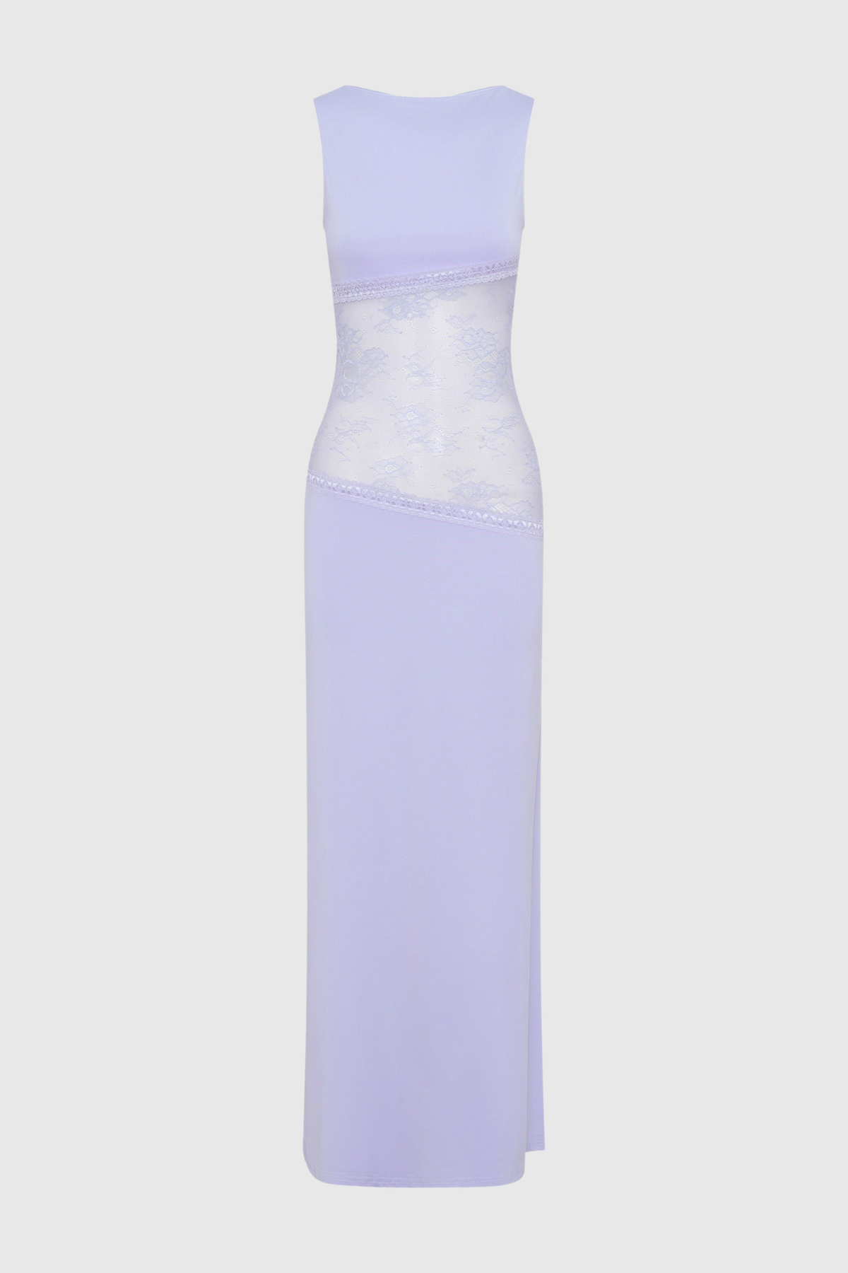 Araluen Sleeveless Lace Backless Maxi Dress - Purple