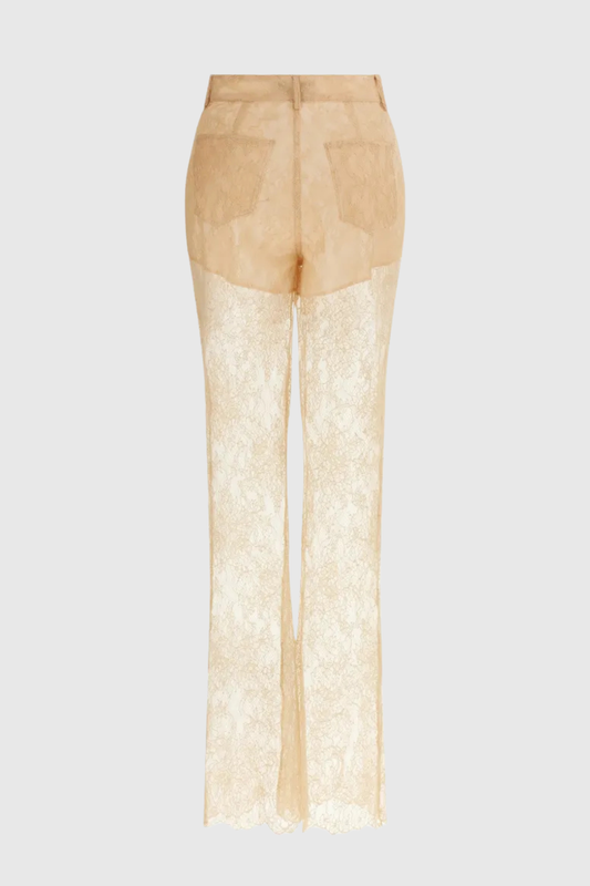 Aranza Lace Trousers - Beige