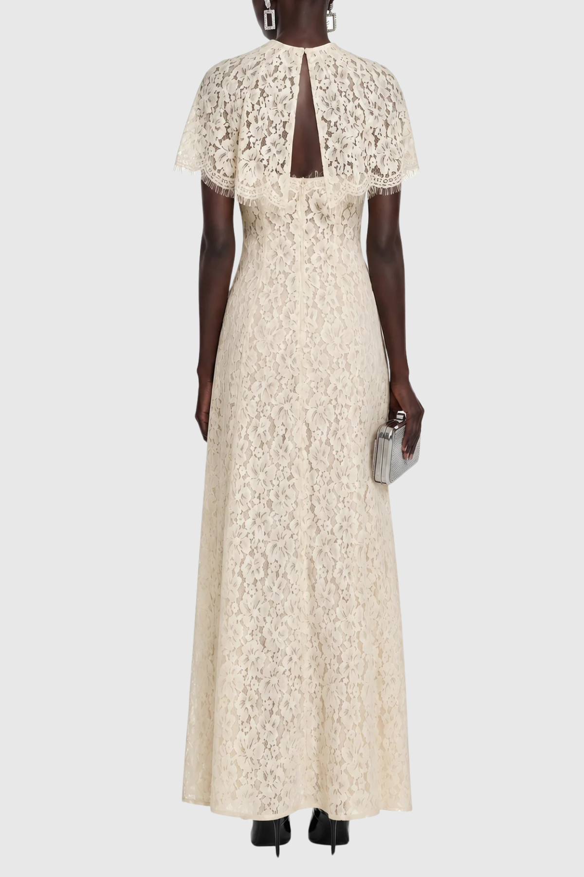Arshiya Lace Cape Maxi Dress