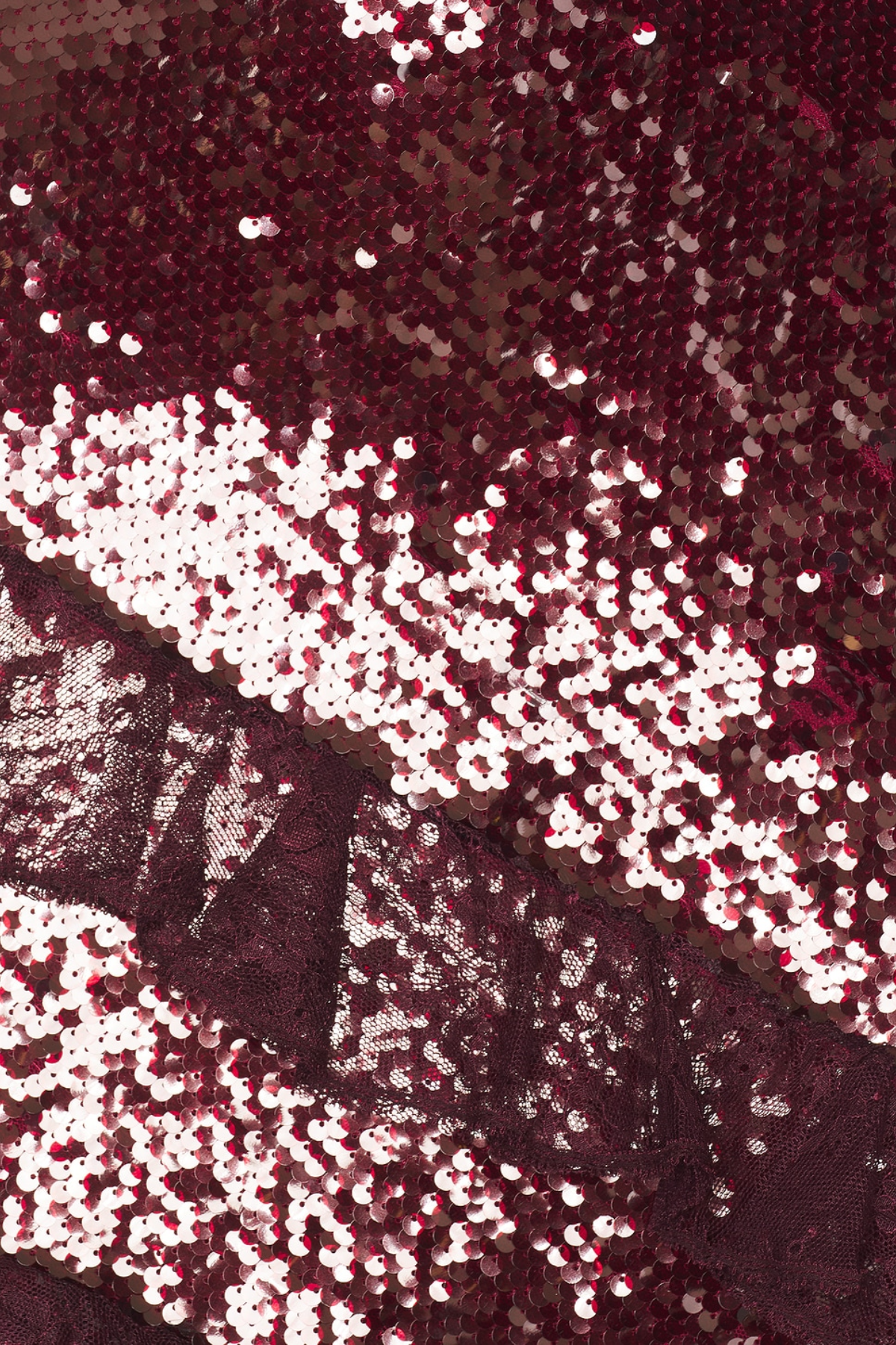 Artia Lace Sequin Maxi Dress - Wine