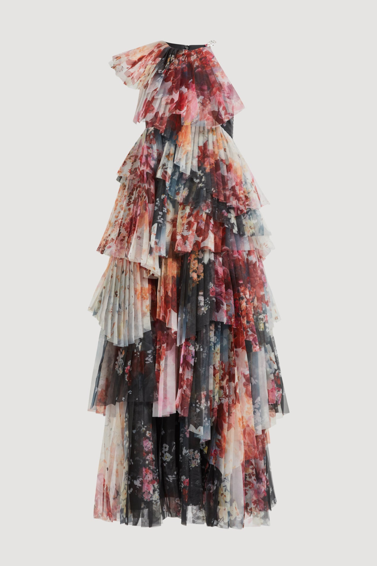Astoria Floral Tiered Pleated Maxi Dress