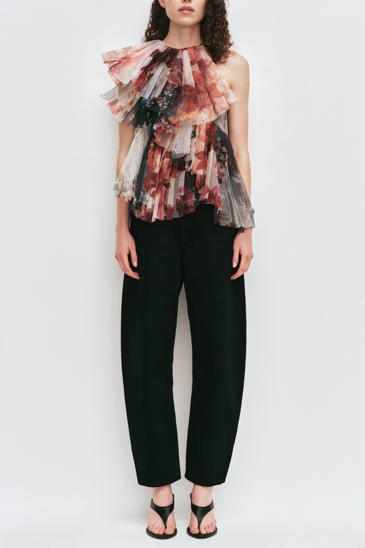 Astoria Floral Tiered Pleated Top