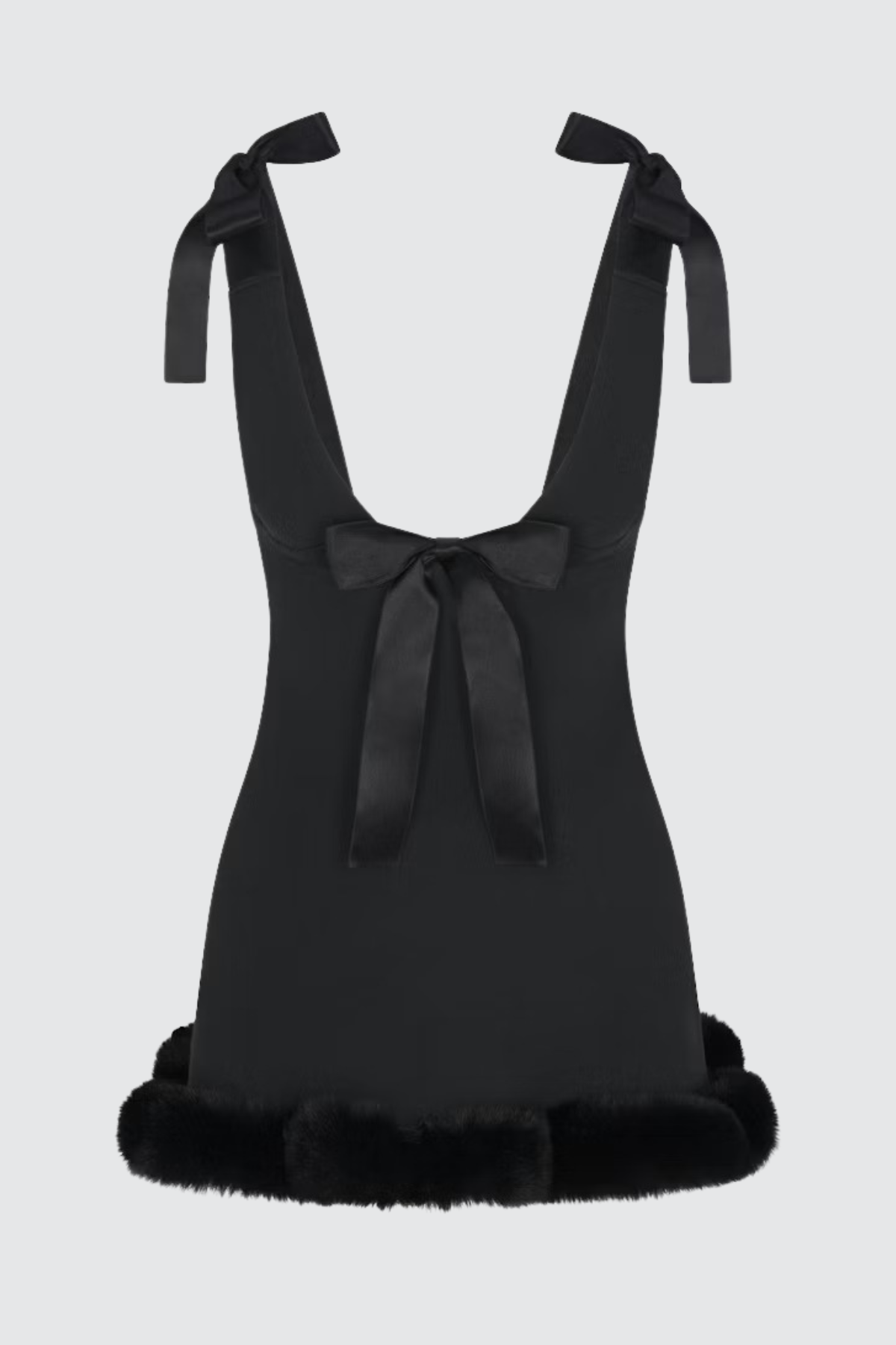 Atalanta Bow Embellished Mini Dress - Black