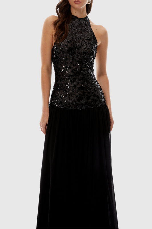 Atticus Sequin Sleeveless Maxi Dress