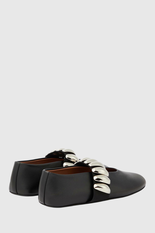 Aylin Embellished Leather Ballet Flats