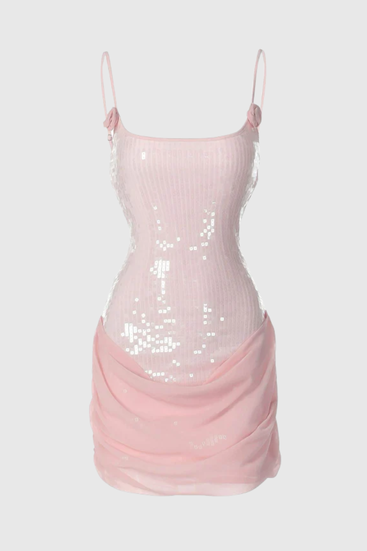 Azadeh Foral Sequin Ruched Mini Dress - Pink