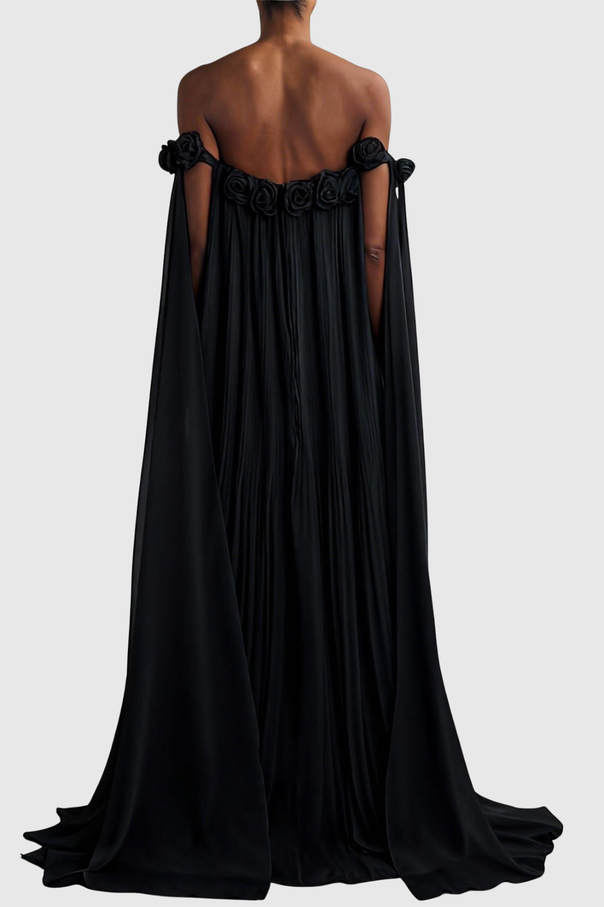 Baldwin Floral Off Shoulder Maxi Dress - Black