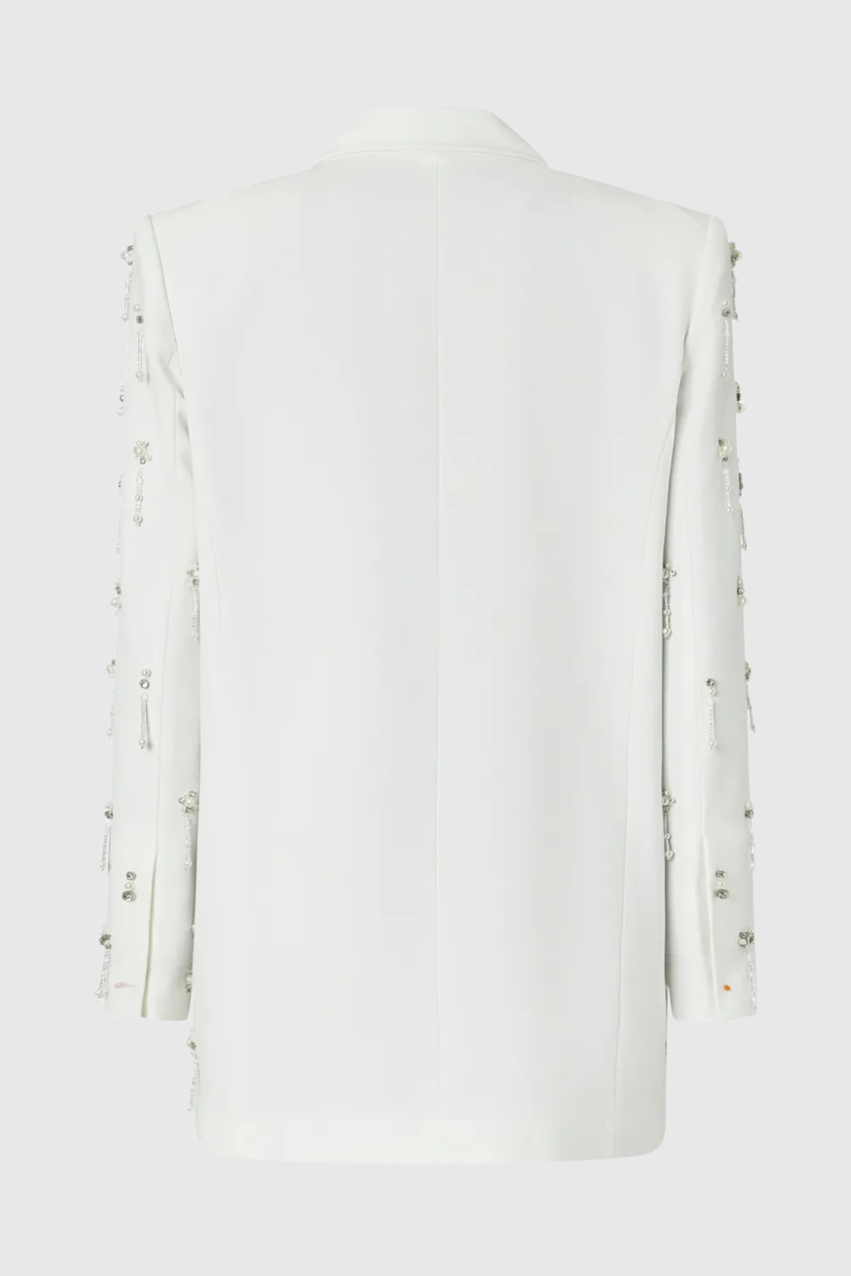 Batesa Crystal Fringe Embellished Blazer - White