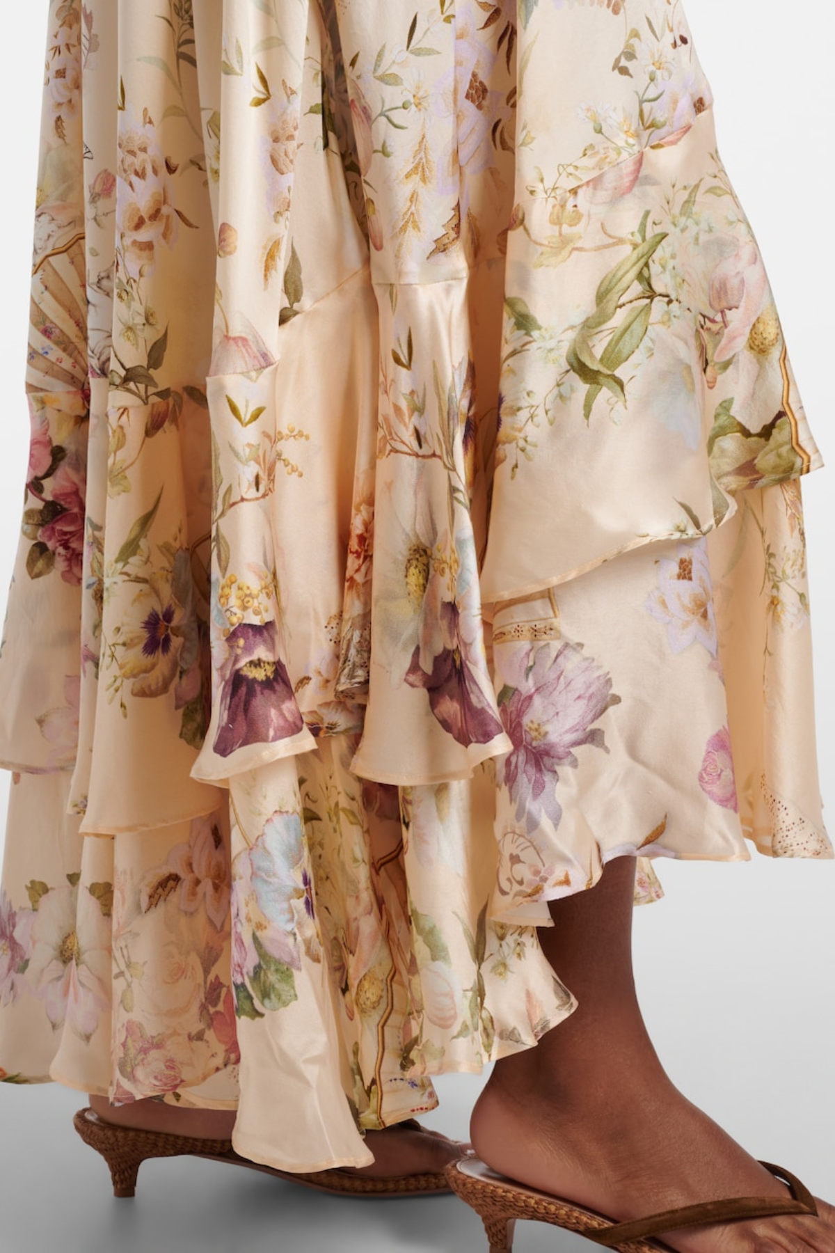 Bathsha Floral Print Long Sleeve Maxi Dress