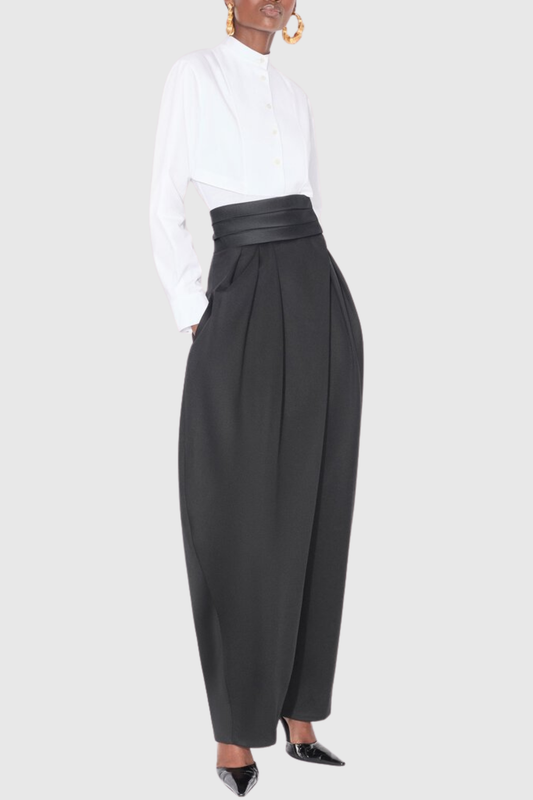 Bavian Satin Waist Round Pants