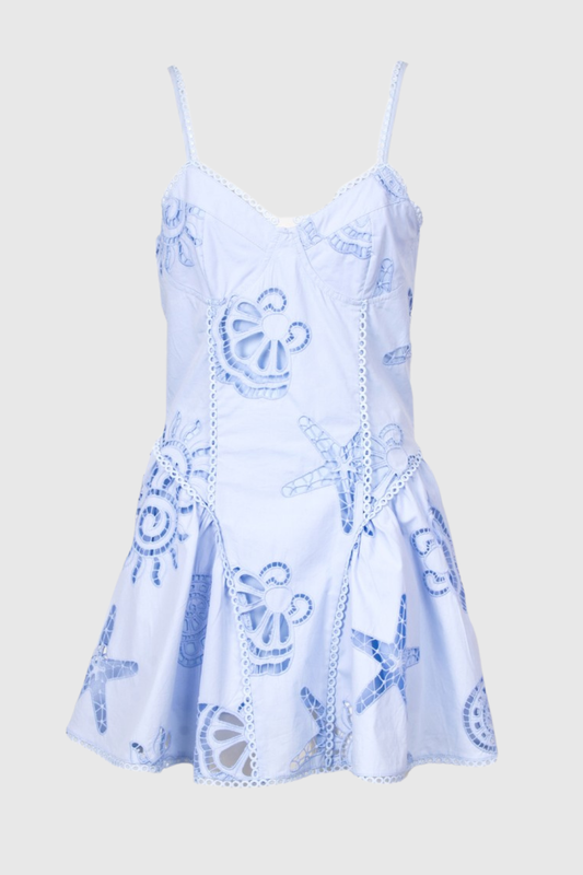 Bellero Starfish Embroidered Mini Dress