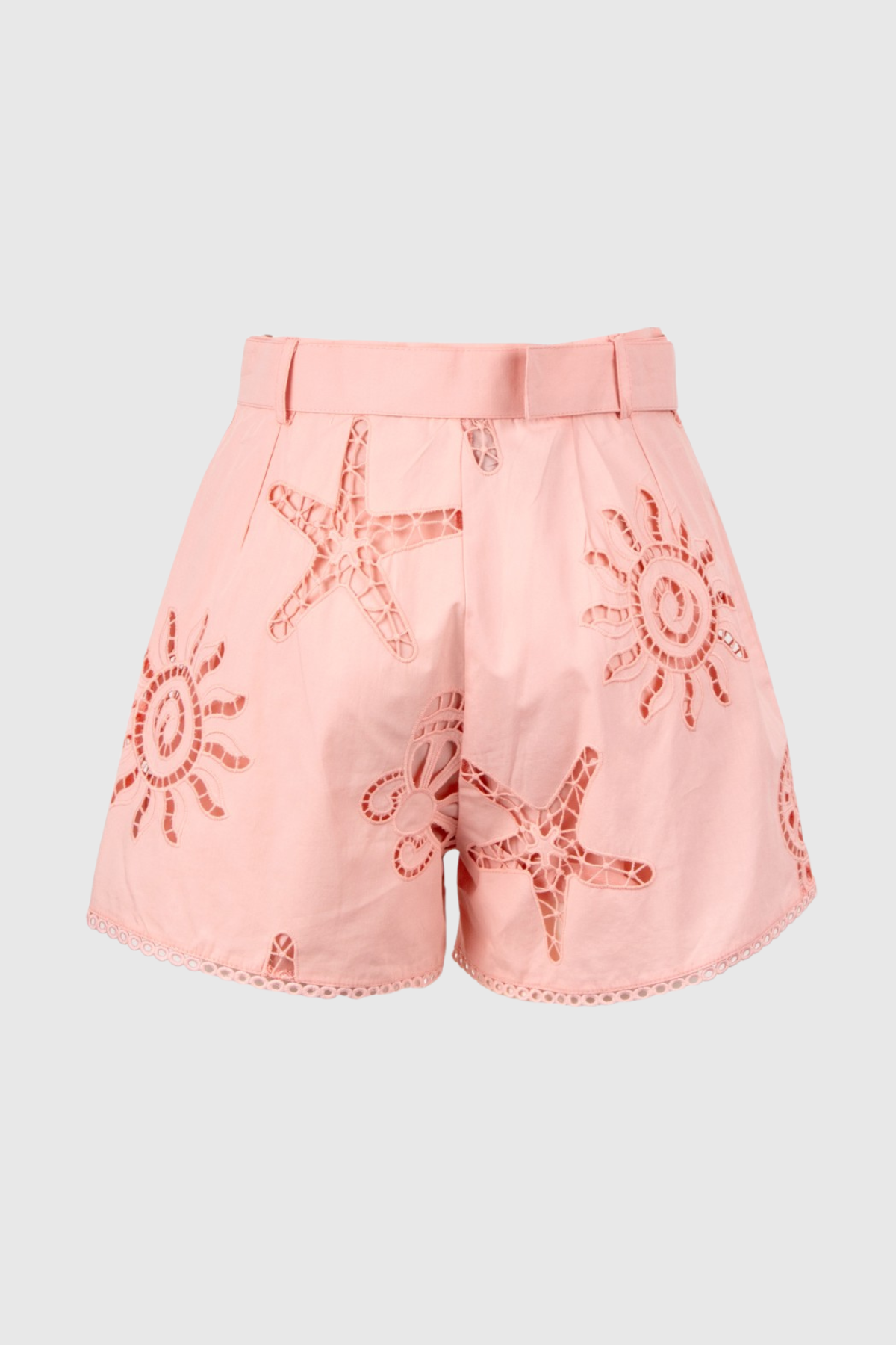 Bellero Starfish Embroidered Shirt & Shorts Set - Pink