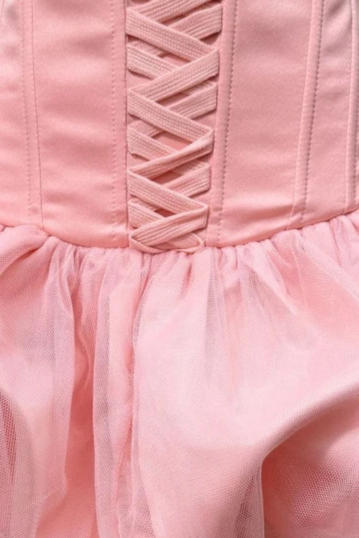 Benaia Lace Up Halter Bubble Mini Dress - Pink