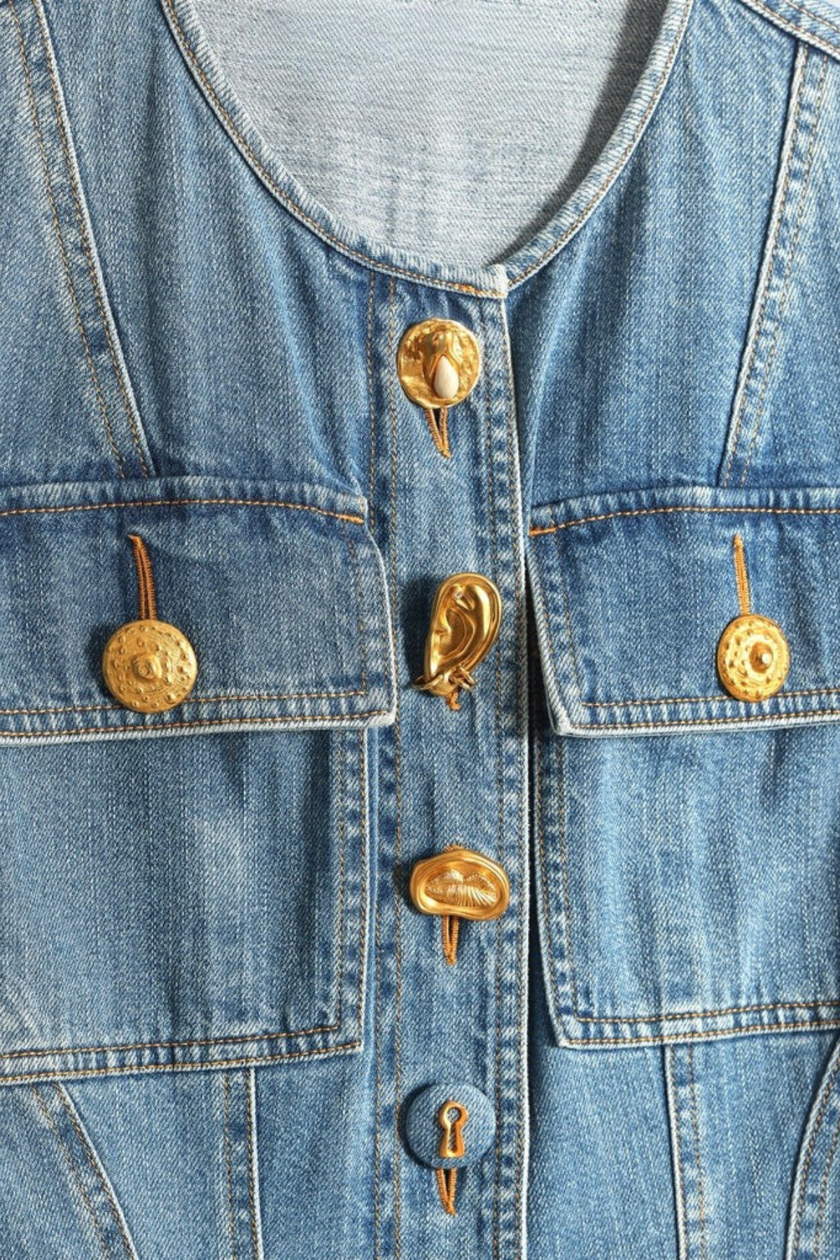 Bisho Corset Denim Midi Dress