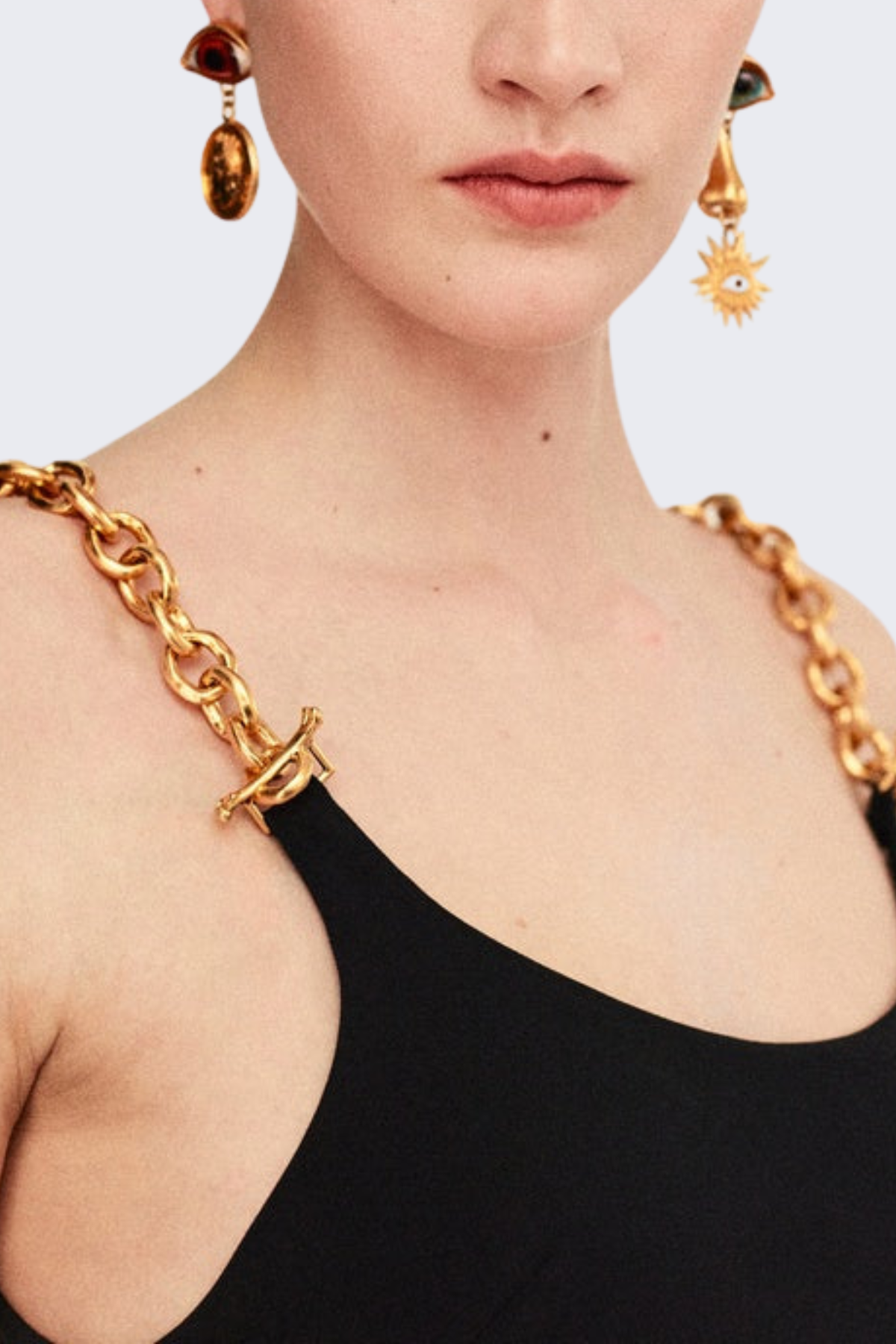 Branso Eyes Asymmetric Earrings