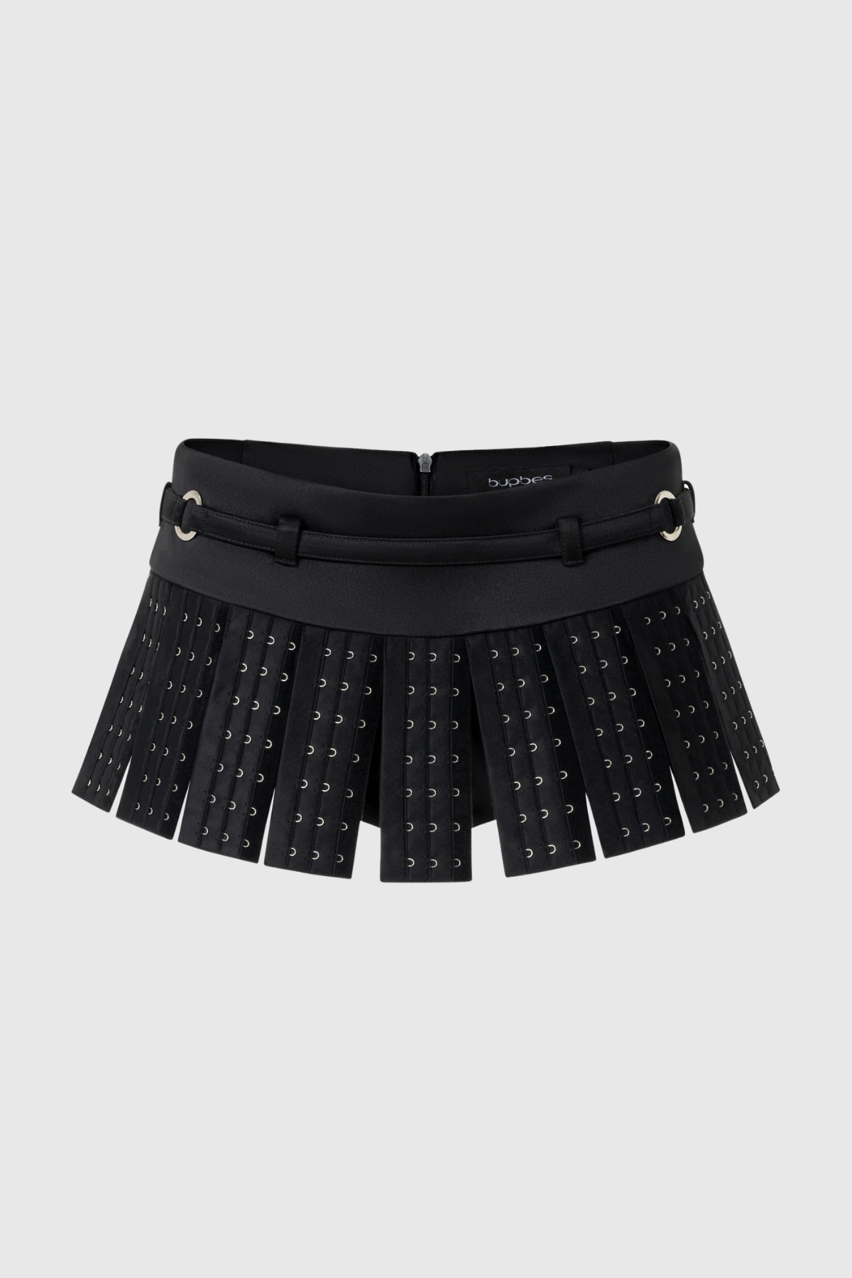 Breckia Hook Eye Embellished Mini Skirt