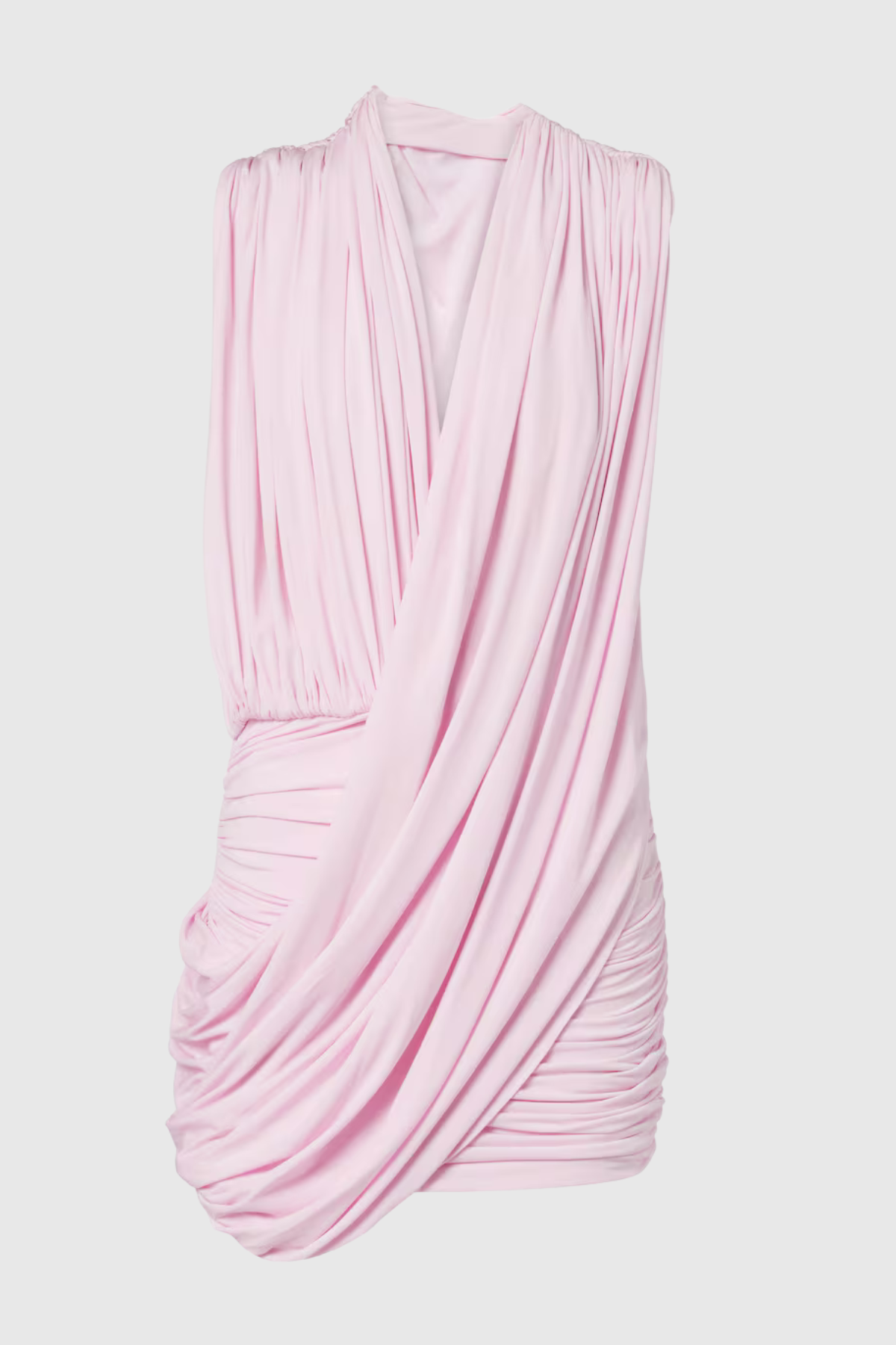 Brice Plunge Draped Mini Dress - Pink