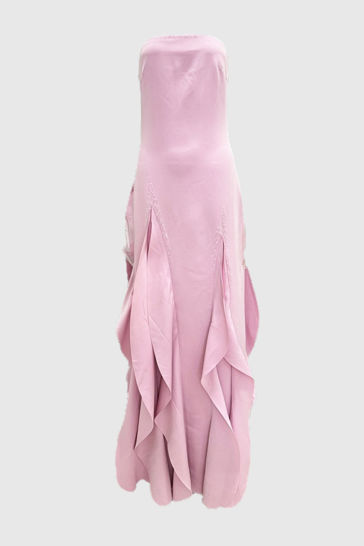 Brioni Strapless Petal Maxi Dress