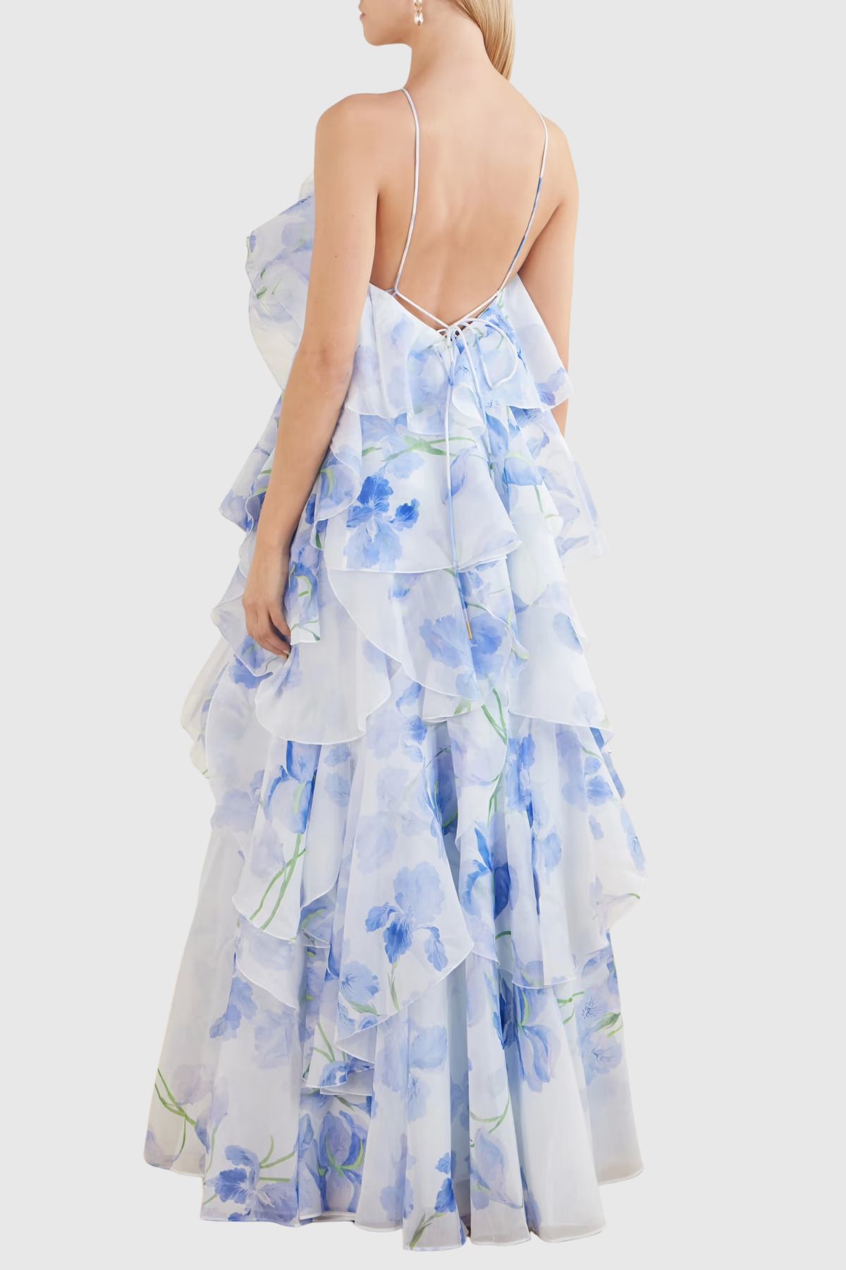 Buntaya Floral Halter Ruffle Maxi Dress