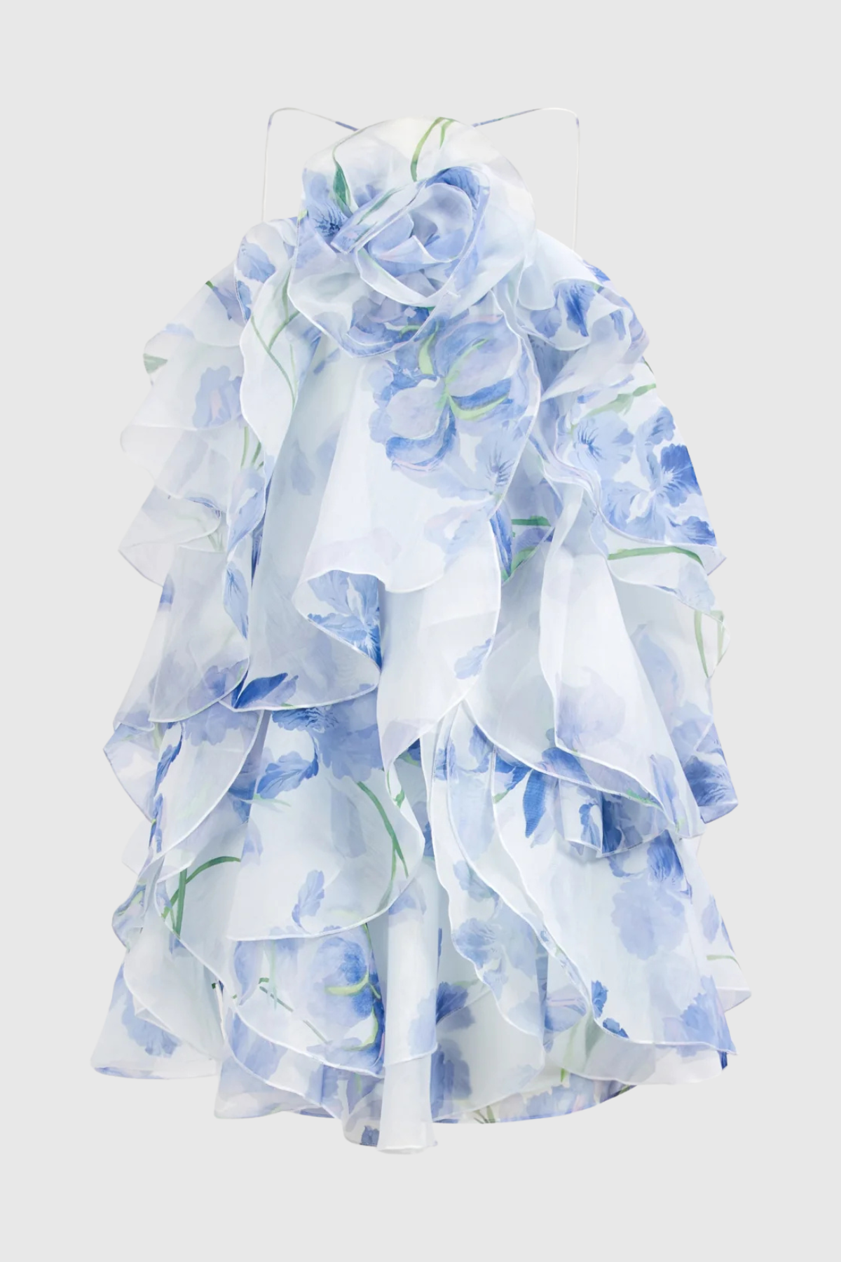 Buntaya Floral Halter Ruffle Mini Dress