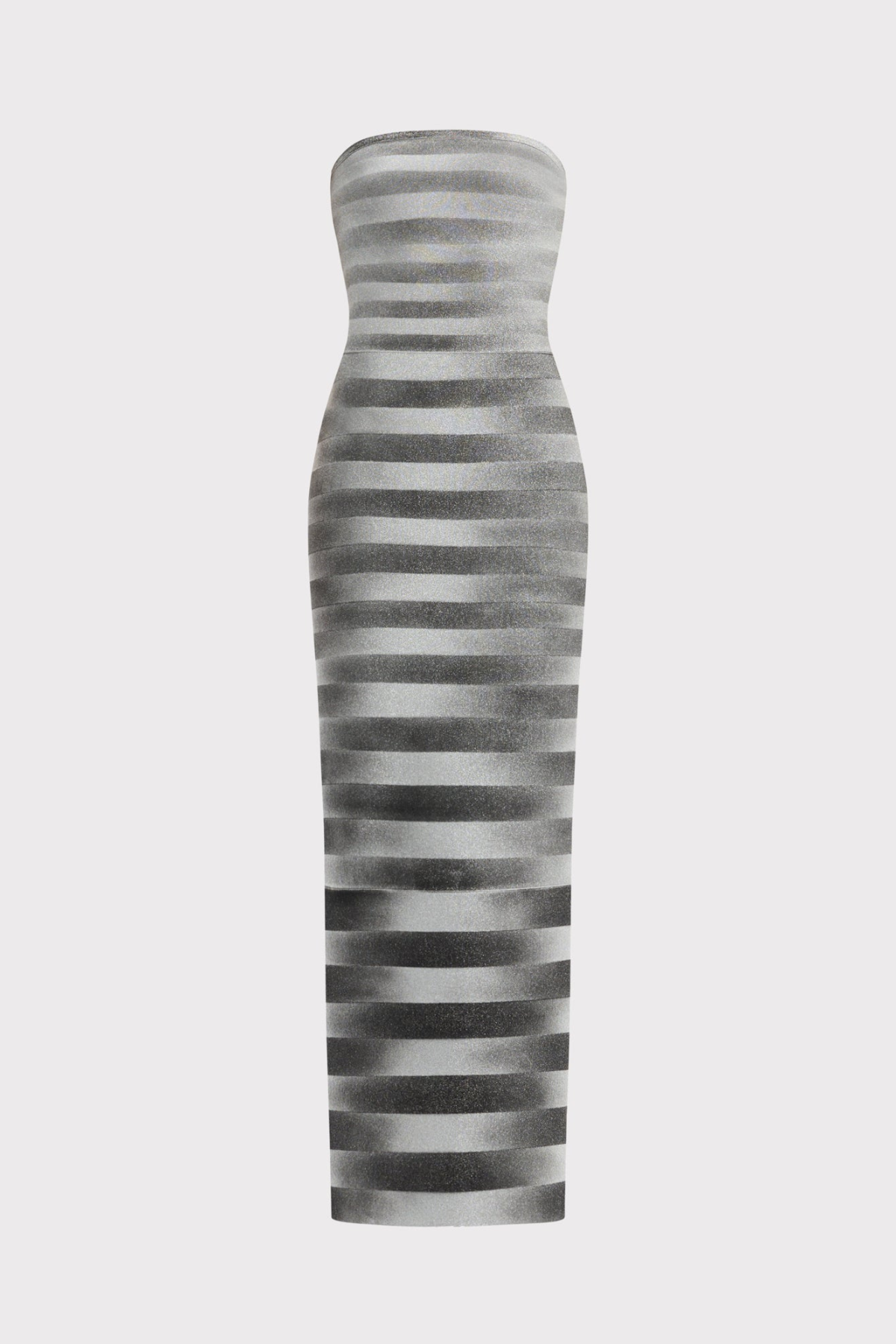 Caiasa Strapless Metallic Maxi Bandage Dress