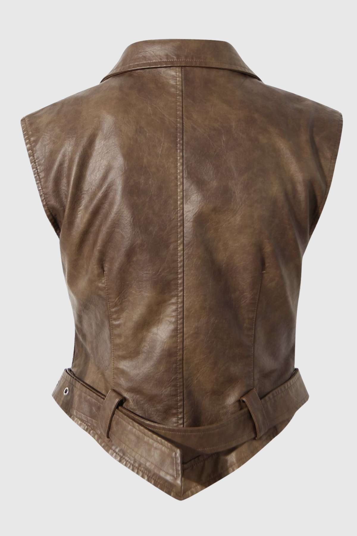 Chapa Faux Leather Jacke - Brown