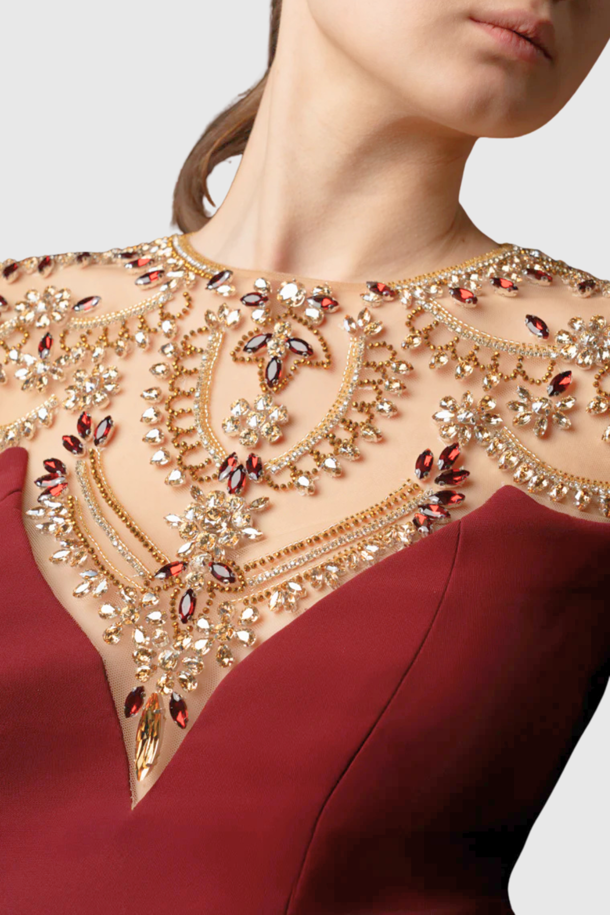 Chode Crystal Embellished Maxi Dress