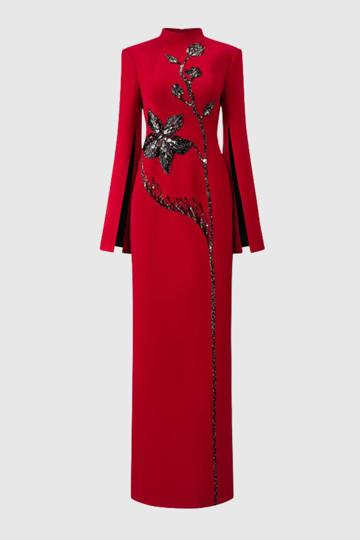 Cruka Floral Bead Embellished Maxi Dress