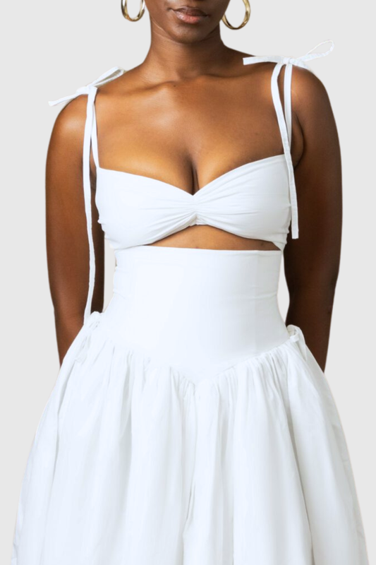 Danniz Cutout Maxi Dress - White