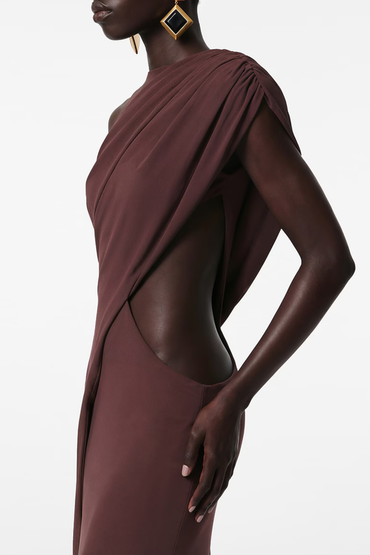 Deka Asymmetric Cutout Maxi Dress