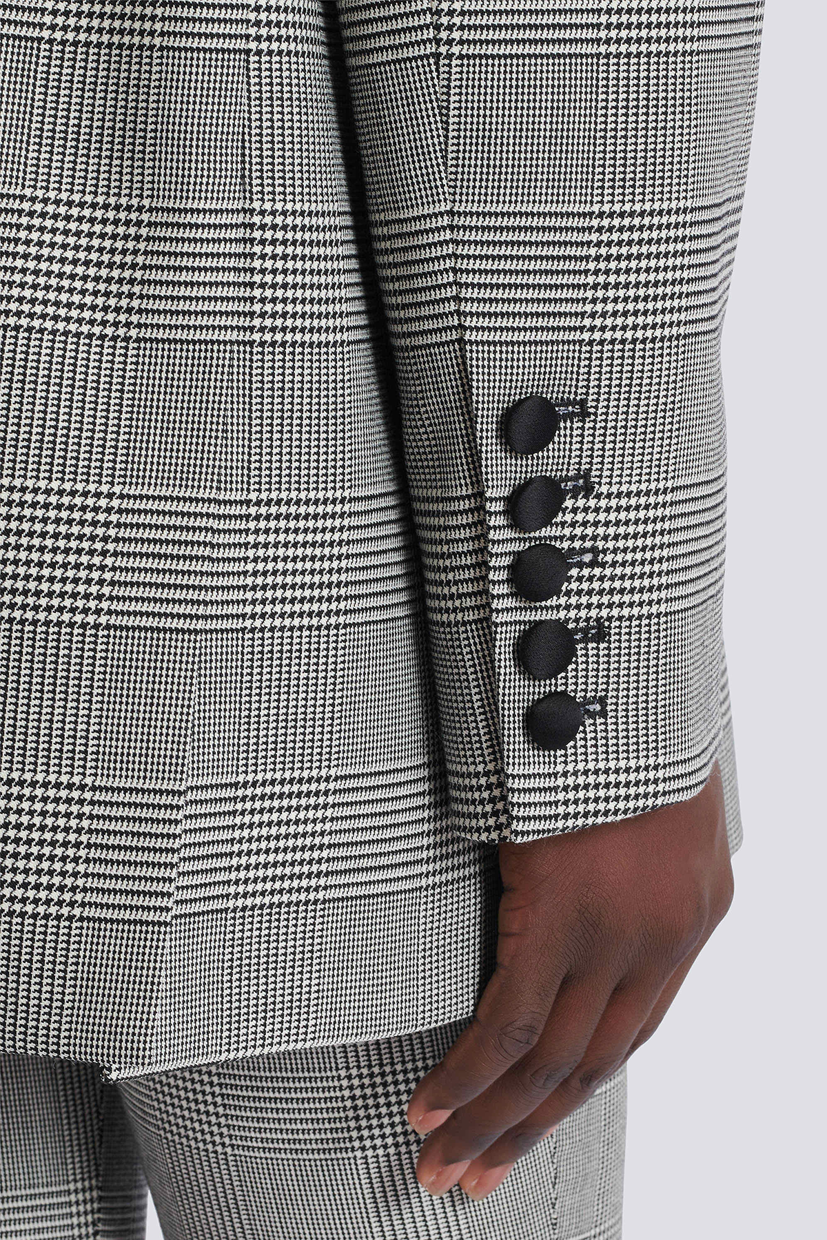 Dereck Plaid Oversize Blazer - Grey