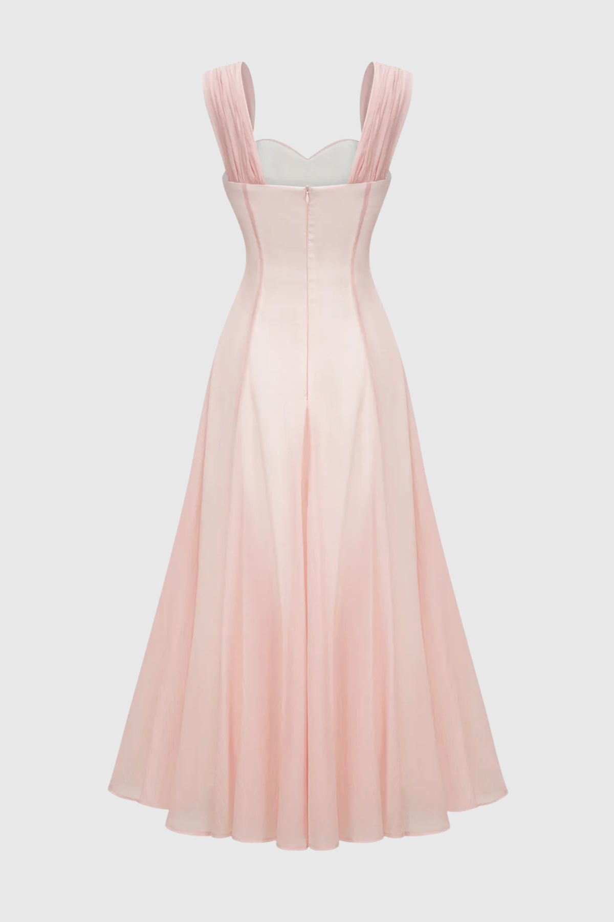Dolors Flounced Midi Dress - Pink