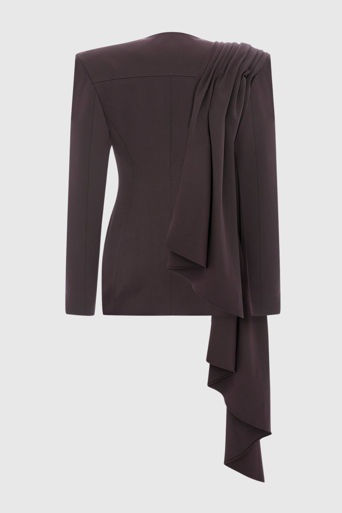 Dorta Draped Blazer - Brown