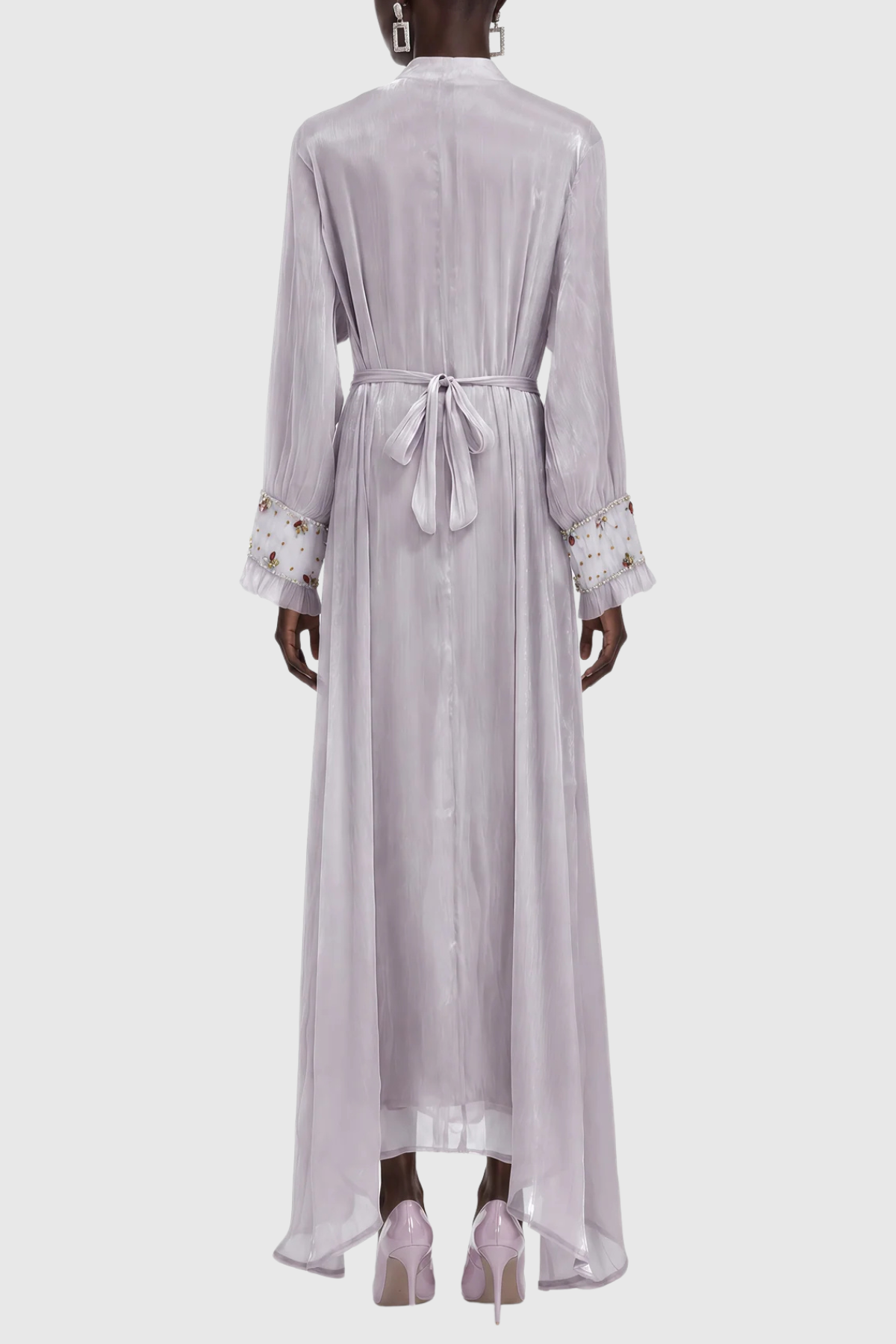 Dulcinea Embroidered Glossy Maxi Dress