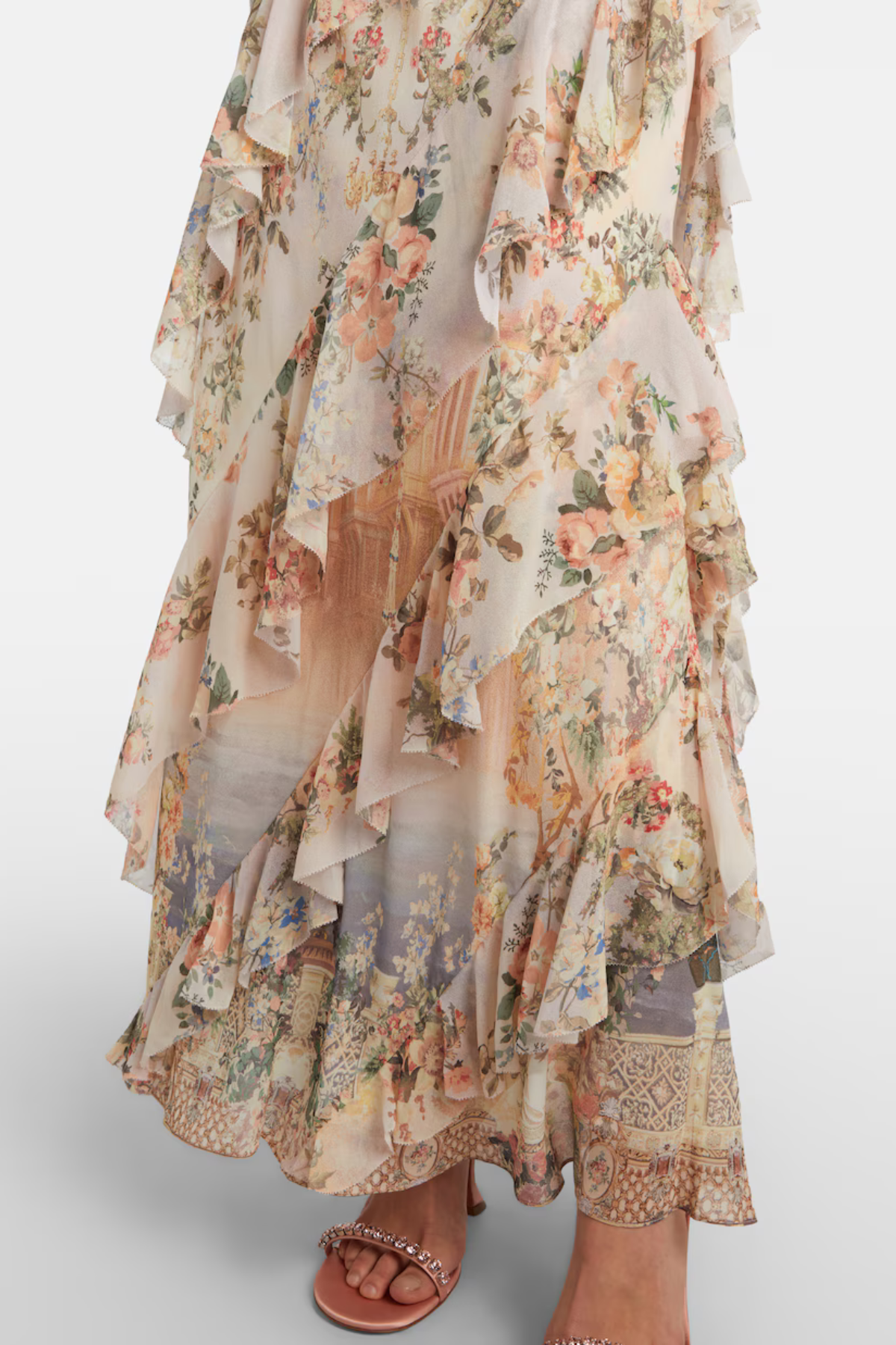 Dymphna Floral Ruffle Maxi Dress