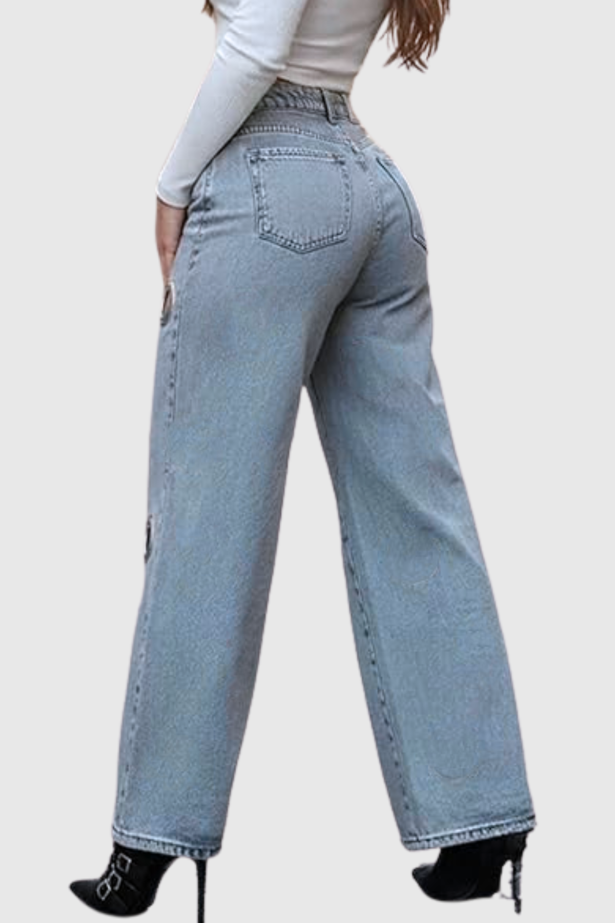 Eianne Eyelets Jeans - Blue
