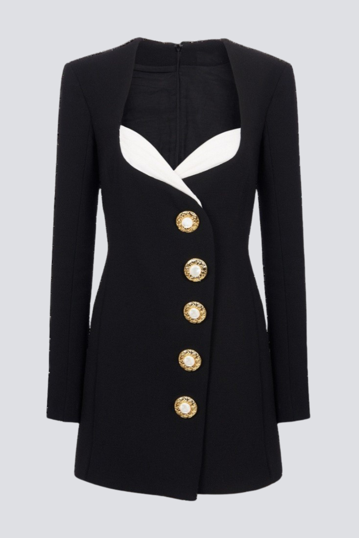 Eirian Asymmetric Buttoned Mini Dress