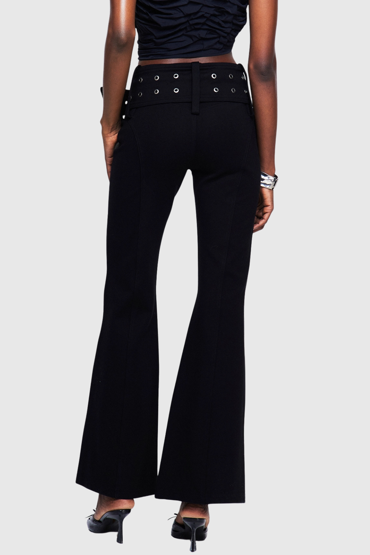 Elinda Belted Bootcut Pants