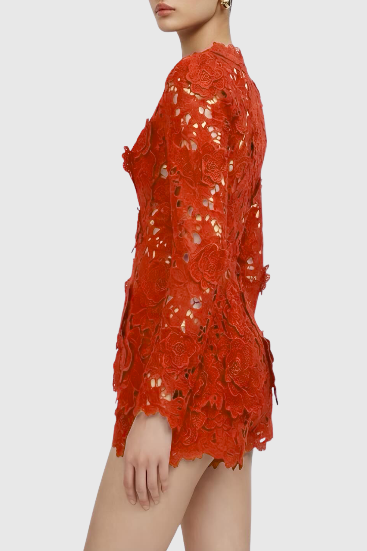 Emaline Floral Lace Blazer & Shorts Set